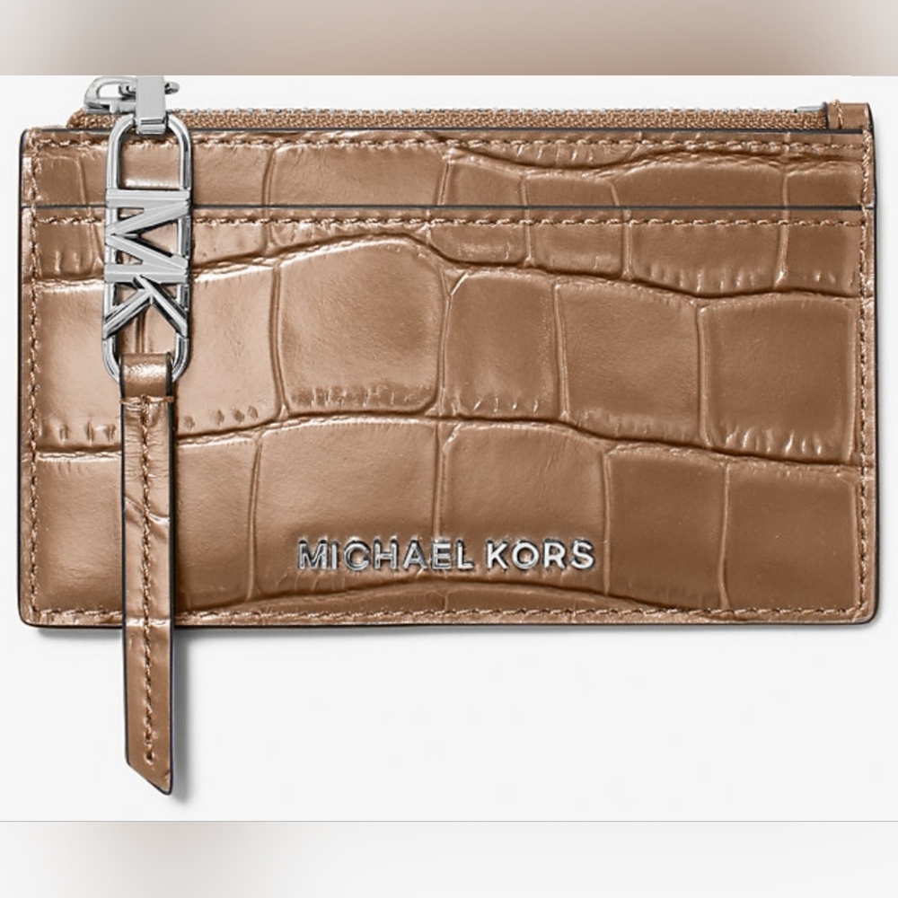Michael Kors Croc-Embossed card holder